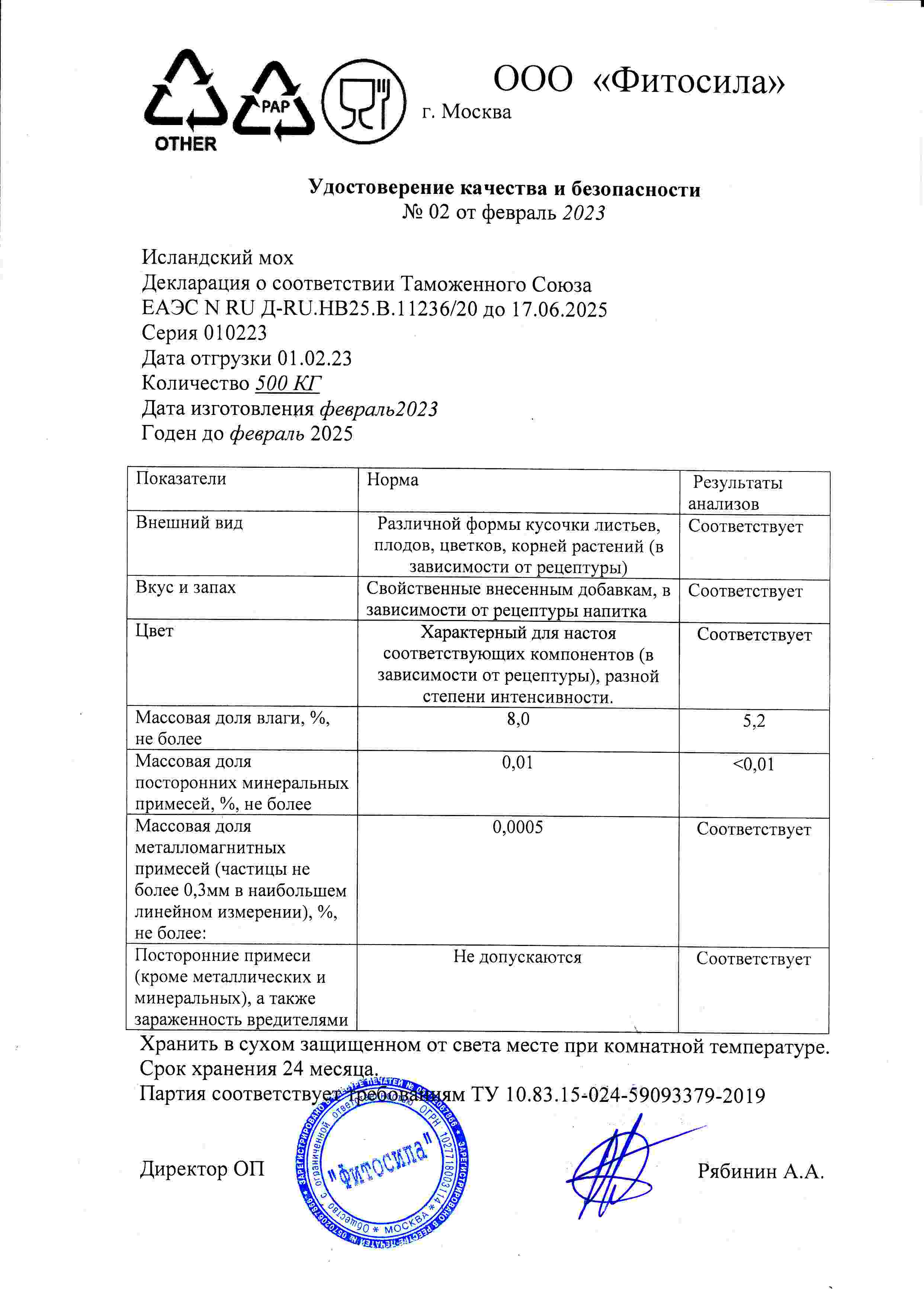 Паспорт №010223